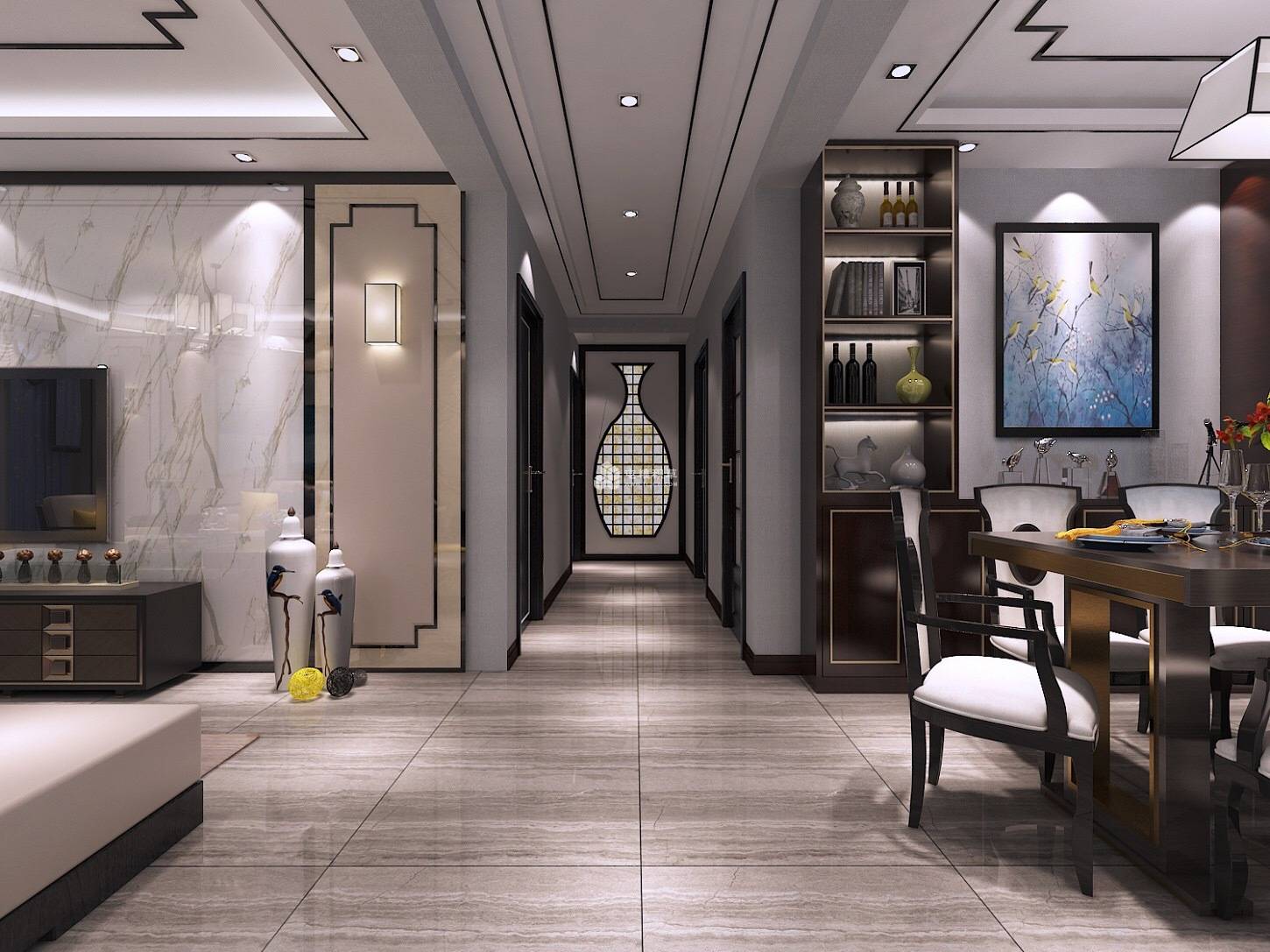 汉泰上上城返璞归真 新中式风格-赣州百桂建筑装饰有限责任公司-屯粮