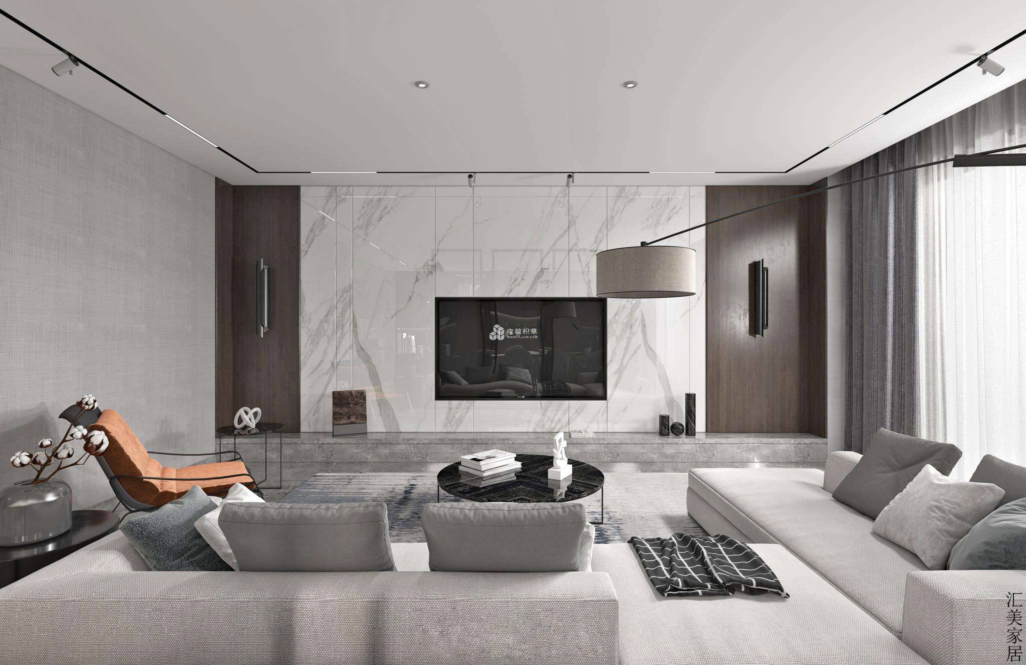 简约高级灰风格室内装修案例-汇美家居全屋整装全屋定制-屯粮积草装修