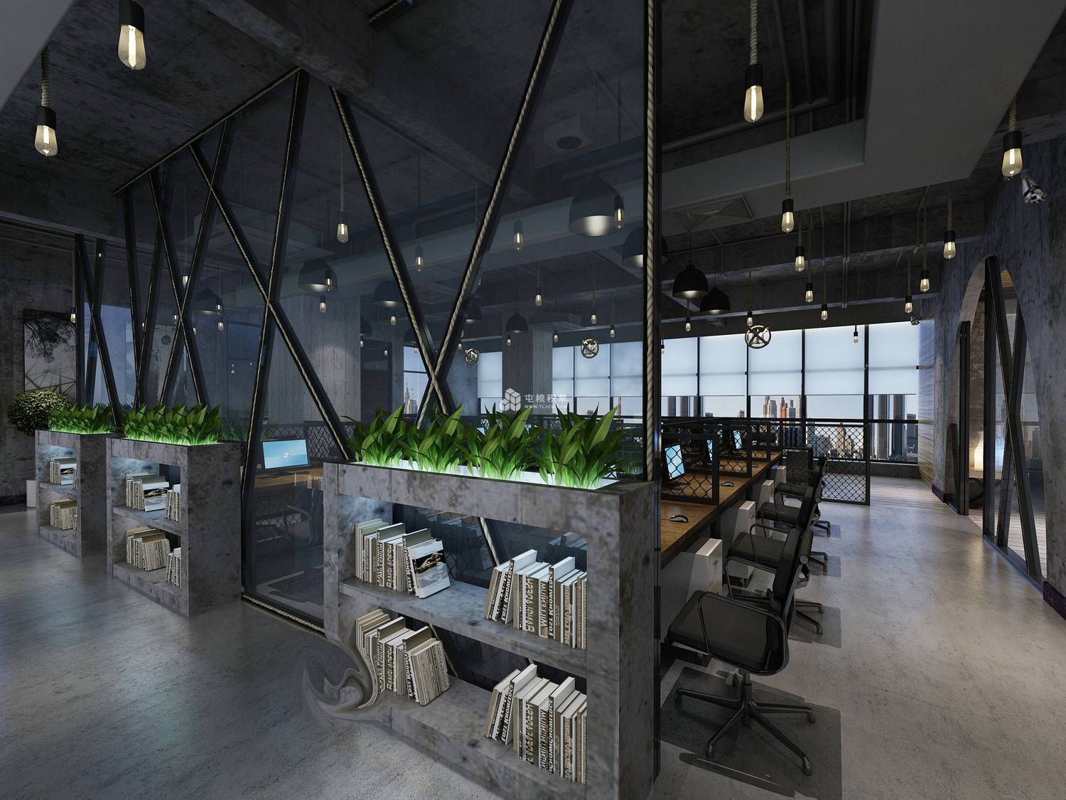 工业风办公室