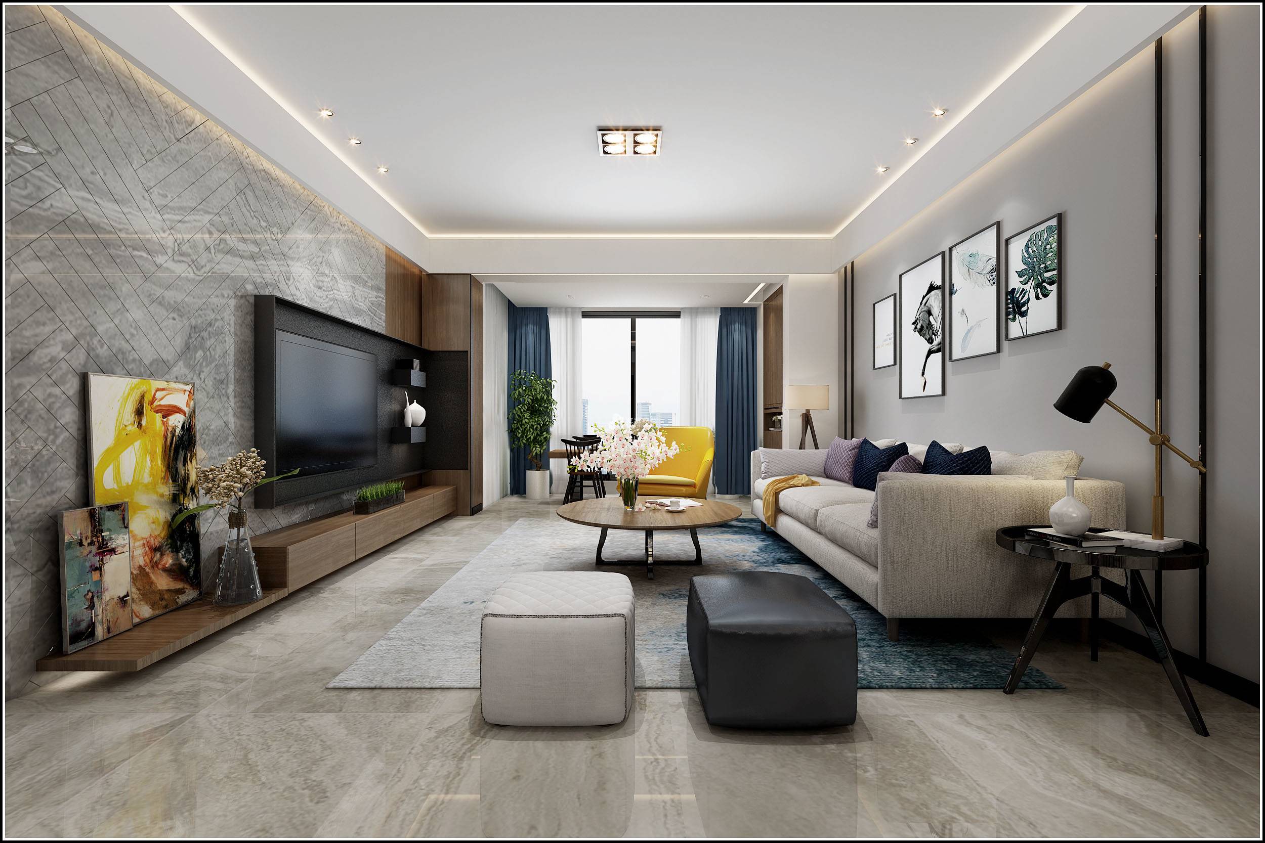 简约现代风-屯粮积草装修网