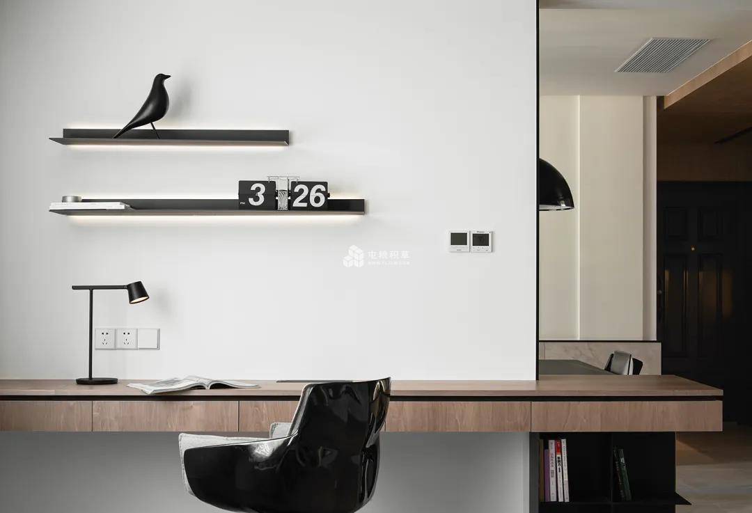 书房背景墙装修效果图片 风格效果图装修设计大全 屯粮积草装修网